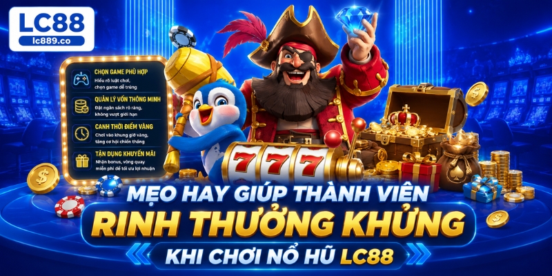 Mẹo hay giúp thành viên rinh thưởng khủng khi chơi nổ hũ LC88