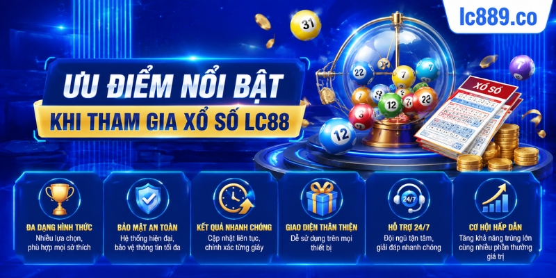 Ưu điểm nổi bật khi tham gia xổ số LC88
